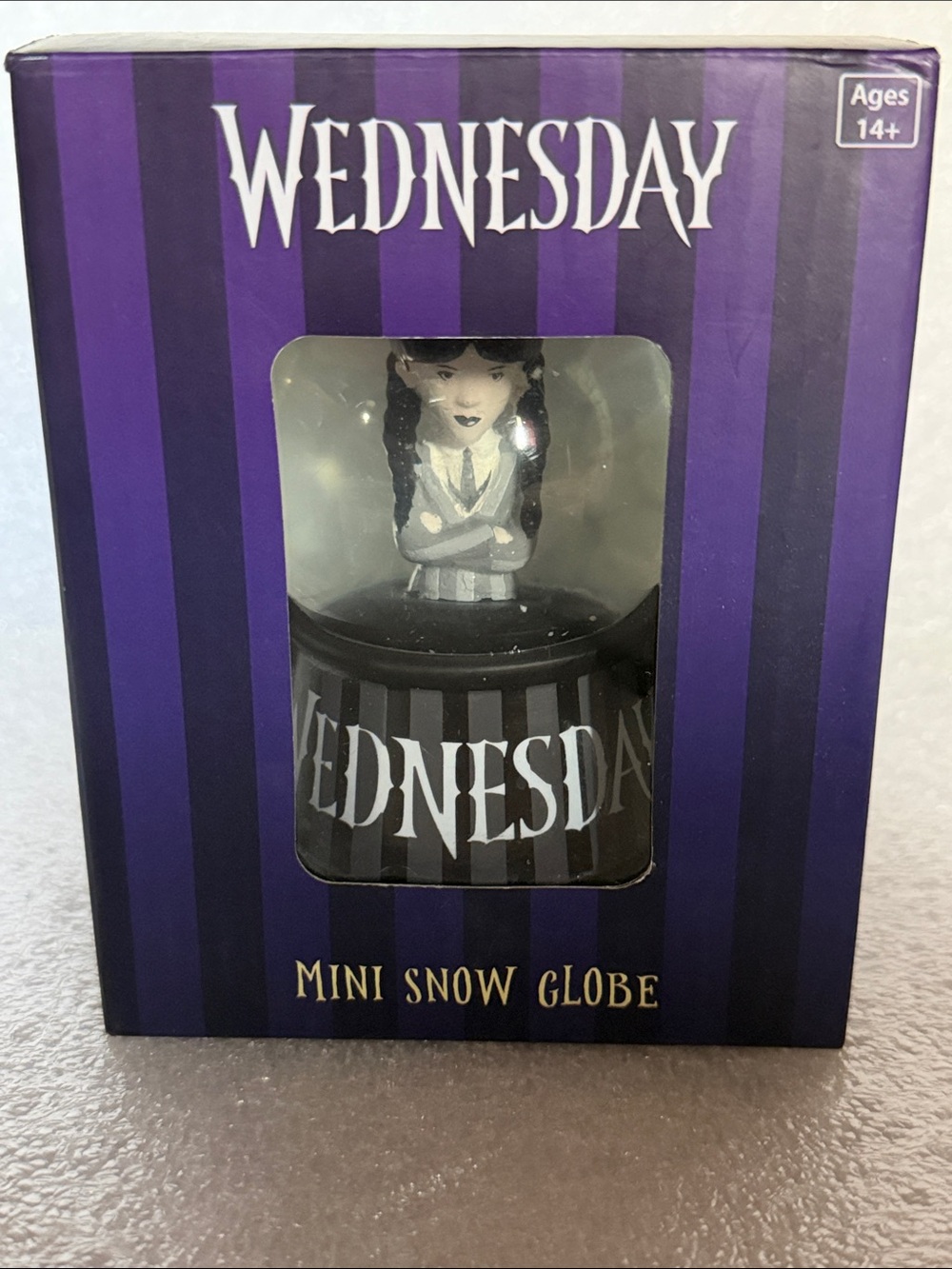 Wednesday Mini Snow Globe - Purple and Black